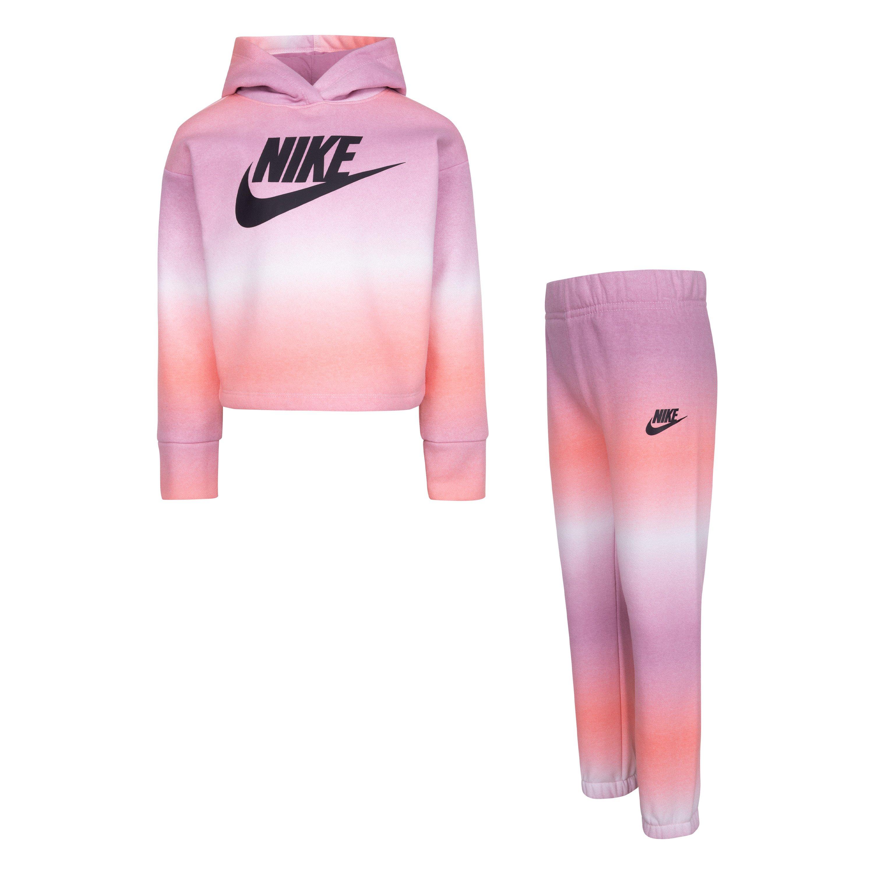 Pink nike best sale jogger set